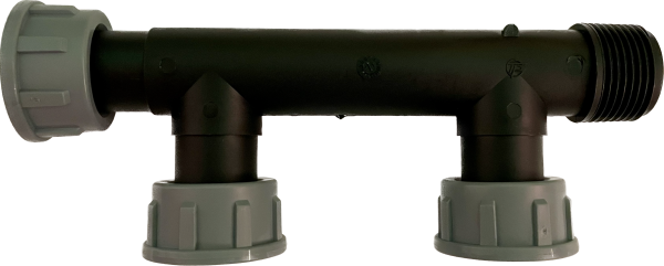 Verteiler 2fach 1" mit O-Ring-Verschraubung